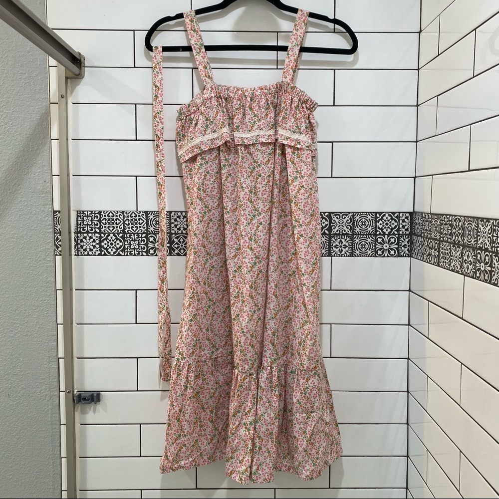 Vintage 70’s✨🌺 Handmade floral tank midi dress